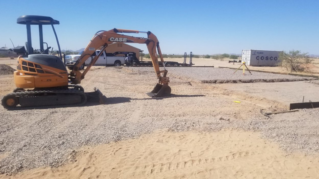 Excavator sitting on jobsite