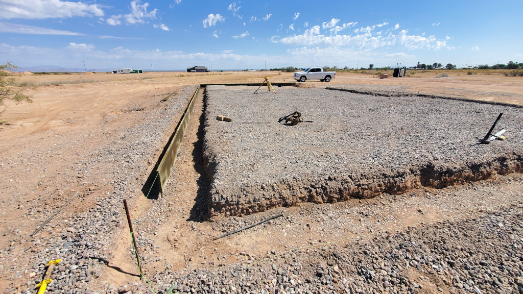 trench work in the ground for residential footings